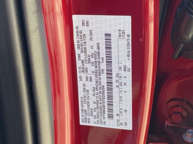 2026 Ruby Red Metallic Tinted Clearcoat Ford Super Duty F-250 SRW LARIAT 4X4 Truck