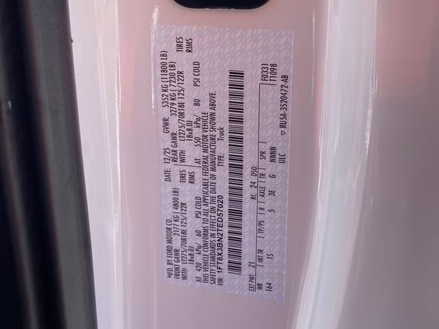 2026 Oxford White Ford Super Duty F-350 SRW XL 4X4 Truck