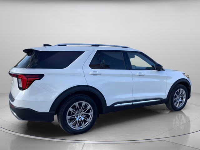2026 Star White Metallic Tri-Coat Ford Explorer Platinum RWD SUV