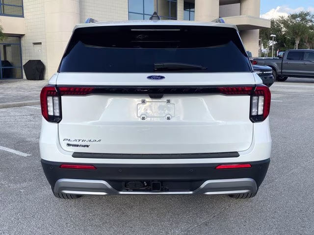 2026 Star White Metallic Tri-Coat Ford Explorer Platinum RWD SUV
