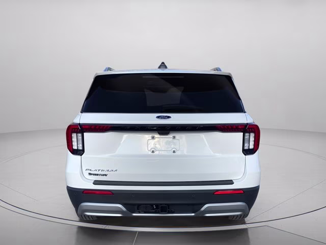 2026 Star White Metallic Tri-Coat Ford Explorer Platinum RWD SUV