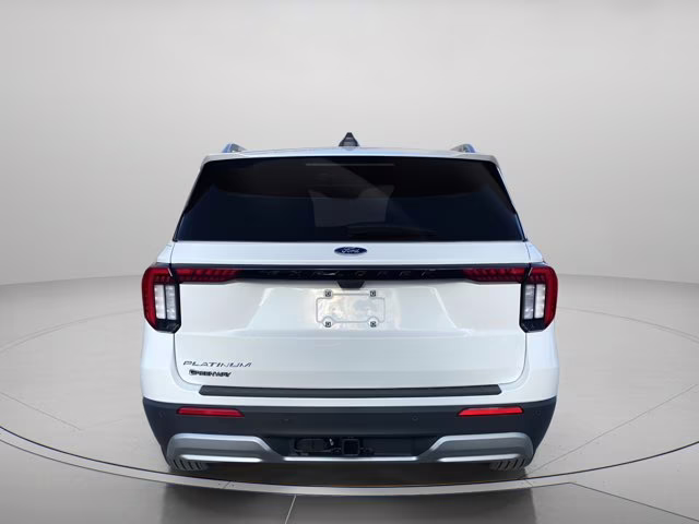 2026 Star White Metallic Tri-Coat Ford Explorer Platinum RWD SUV
