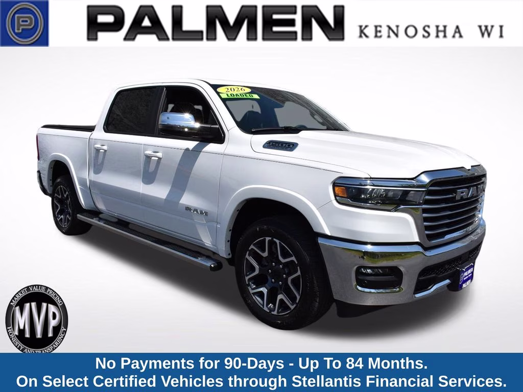 2026 Bright White Clearcoat Ram 1500 Laramie 4X4 Truck