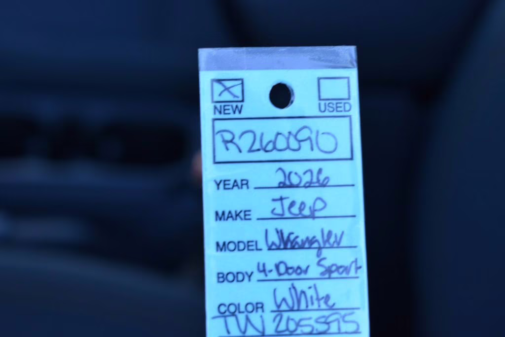 2026 Bright White Clearcoat Jeep Wrangler Willys 4X4 SUV