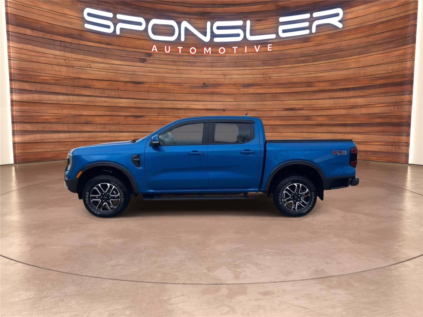 2024 Velocity Blue Ford Ranger LARIAT 4X4 Truck