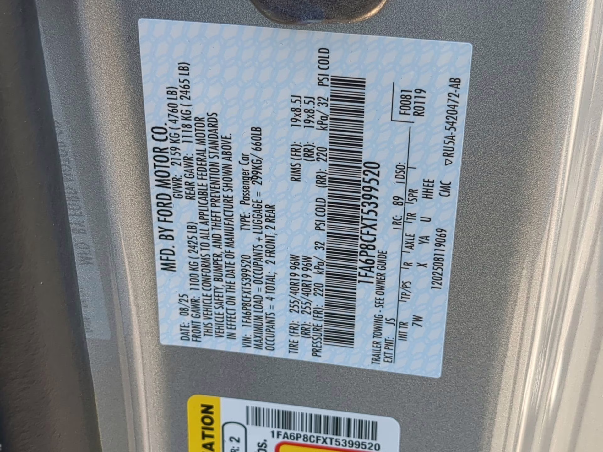 2026 Iconic Silver Metallic Ford Mustang GT Premium RWD Coupe