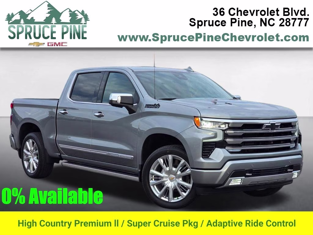 2026 Sterling Gray Metallic Chevrolet Silverado 1500 High Country 4X4 Truck
