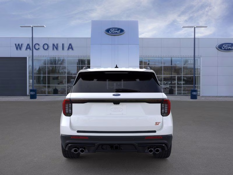 2026 Star White Metallic Tri-Coat Ford Explorer ST 4X4 SUV
