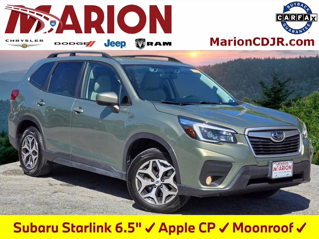 2021 Jasper Green Metallic Subaru Forester Premium AWD SUV