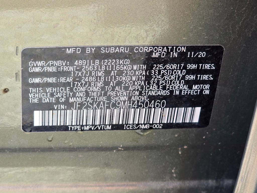 2021 Jasper Green Metallic Subaru Forester Premium AWD SUV