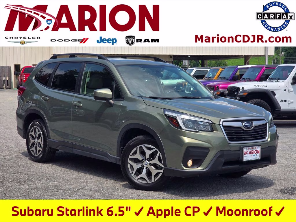 2021 Jasper Green Metallic Subaru Forester Premium AWD SUV