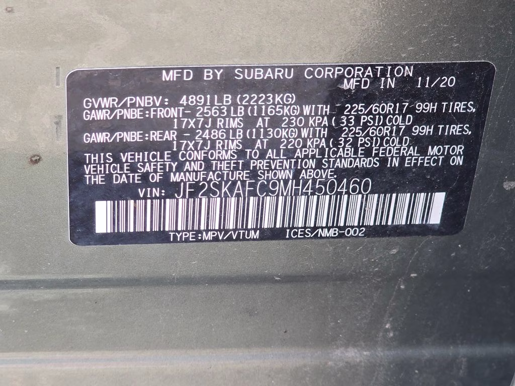 2021 Jasper Green Metallic Subaru Forester Premium AWD SUV
