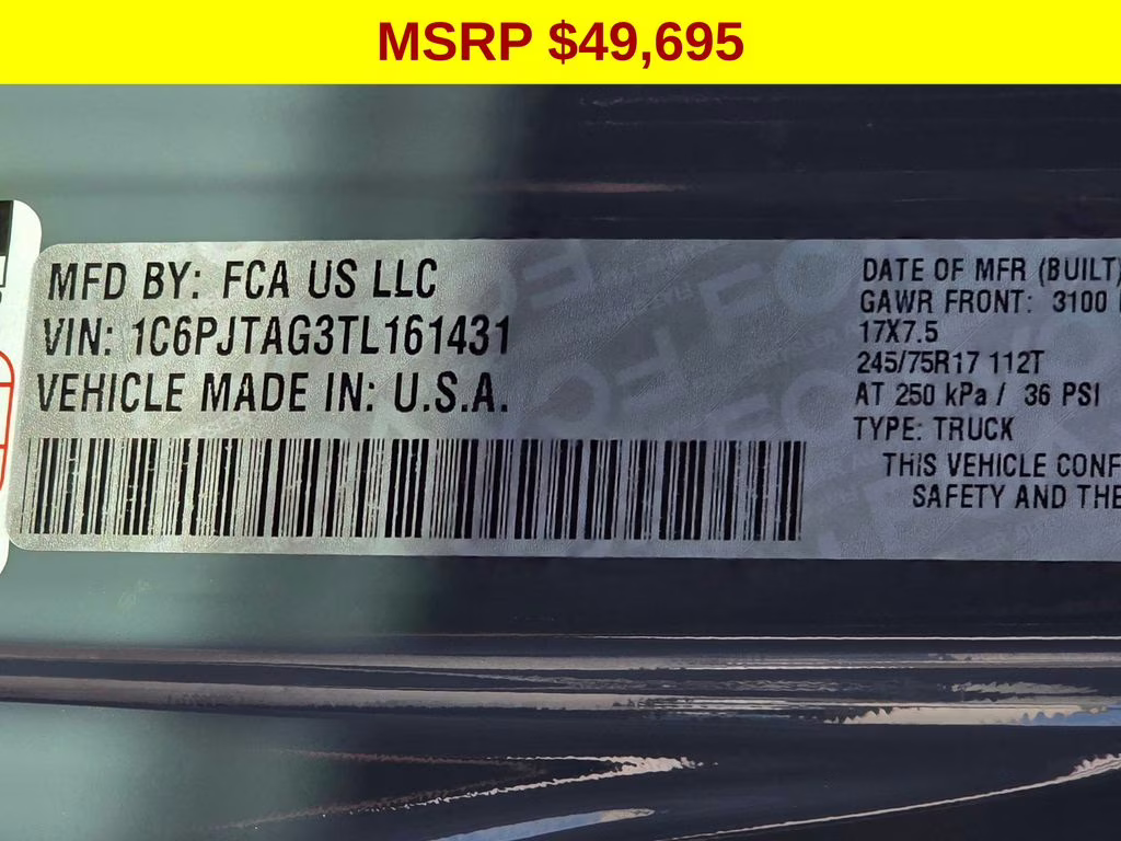 2026 Anvil Clearcoat Jeep Gladiator Sport S 4X4 Truck