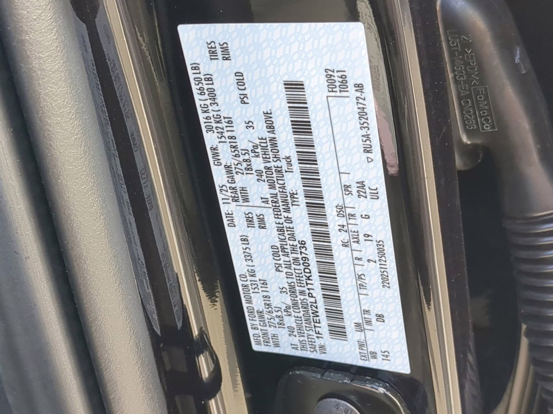 2026 Agate Black Metallic Ford F-150 STX Crew Cab Pickup 4X4 Truck