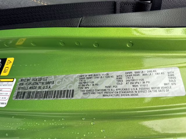 2026 Mojito Clearcoat Jeep Wrangler Sport 4X4 Convertible