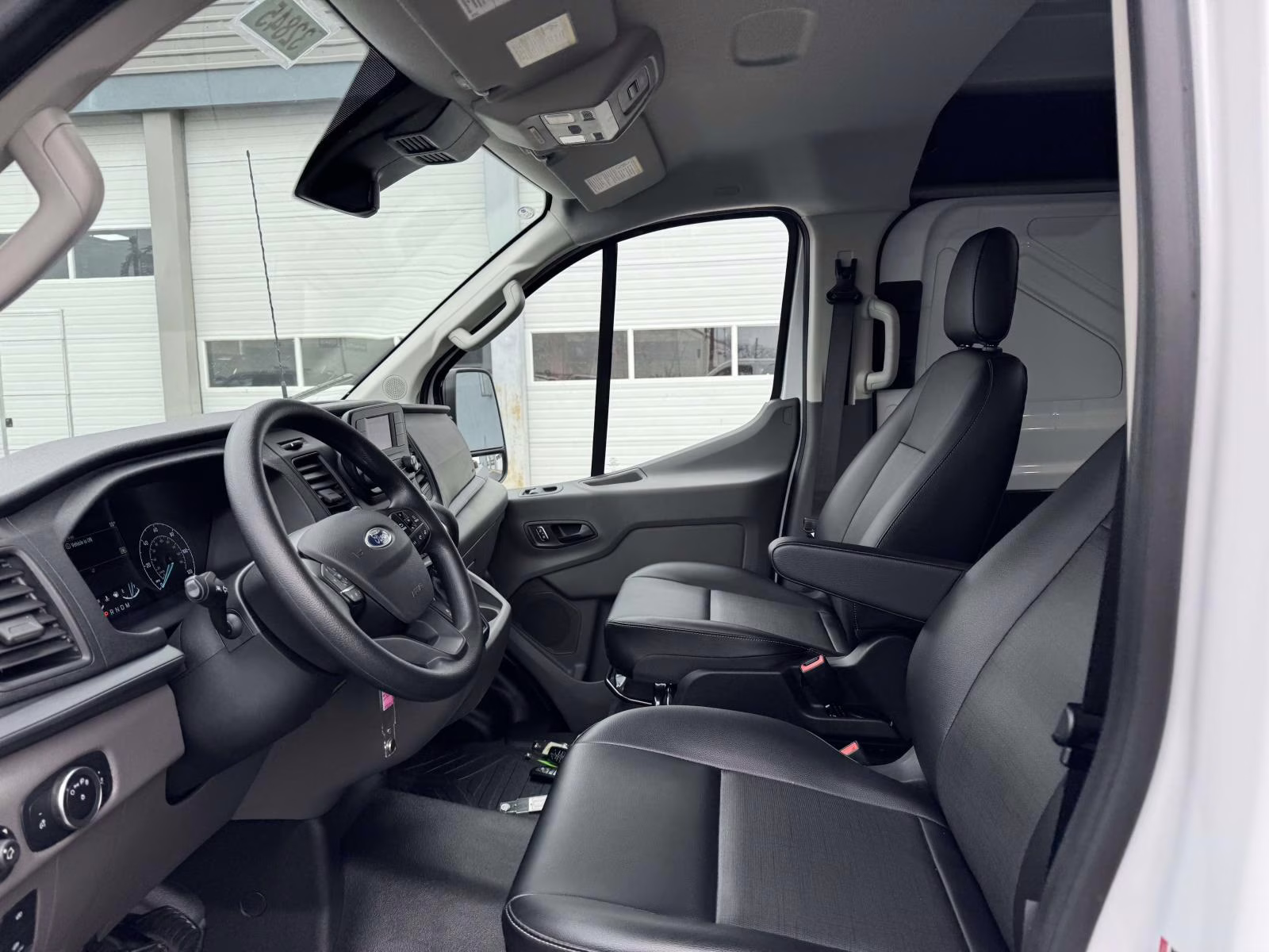 2024 White Ford Transit Cargo Van T-250 130 Low Rf 9070 GVWR RWD RWD Van