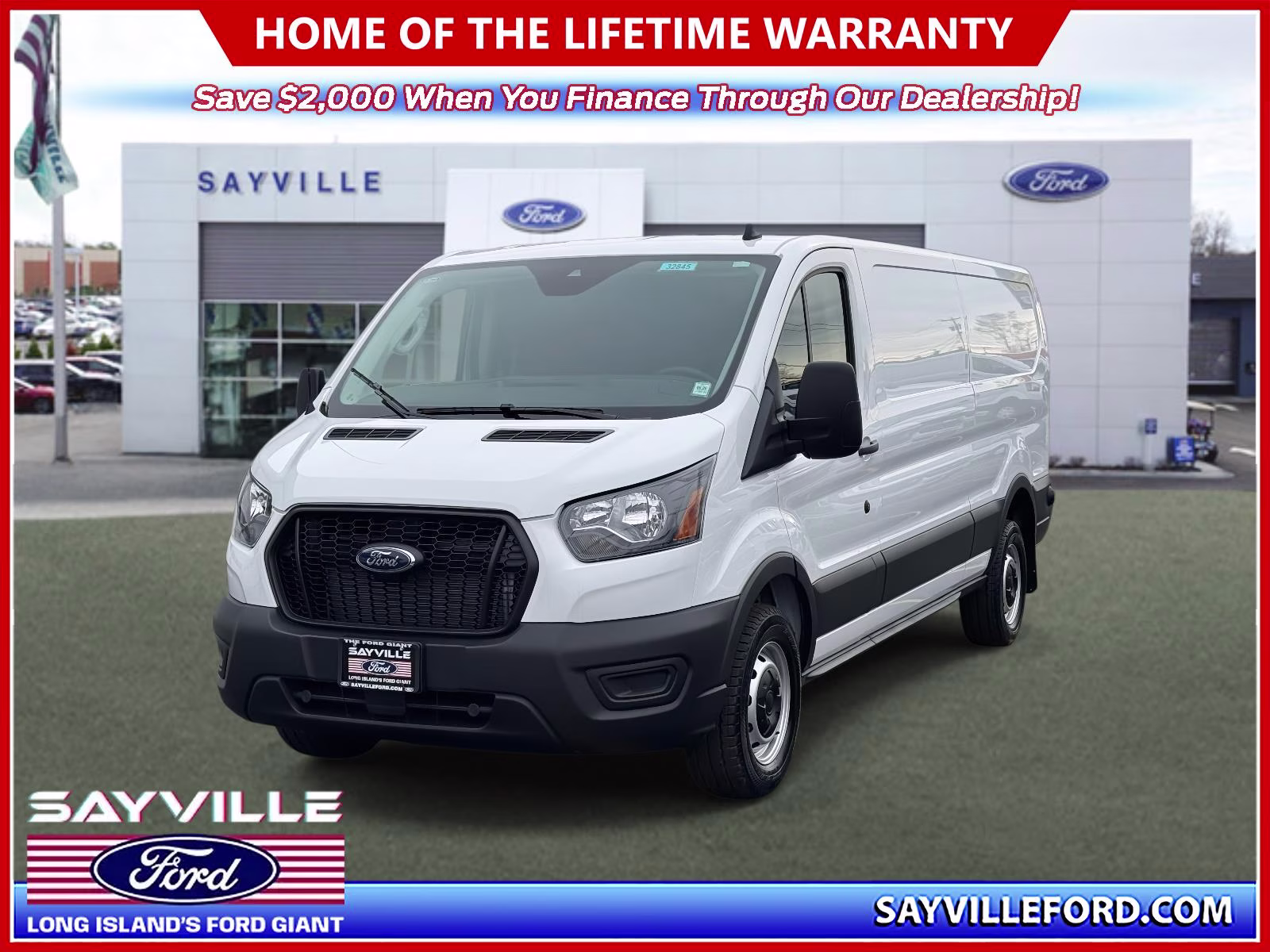 2024 Oxford White Ford Transit Cargo Van T-250 148 Low Rf 9070 GVWR RWD RWD Van