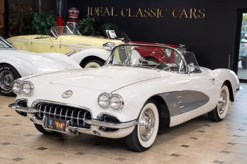 1958 Snowcrest White/Inca Silver Chevrolet Corvette Fuelie - 290hp, Power Windows Convertible