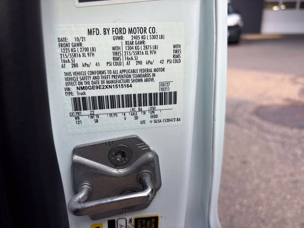 2022 Frozen White Ford Transit Connect XL FWD Crossover