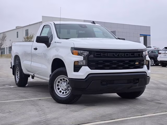 2025 Summit White Chevrolet Silverado 1500 WT 4X4 Truck