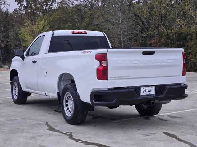 2025 Summit White Chevrolet Silverado 1500 WT 4X4 Truck