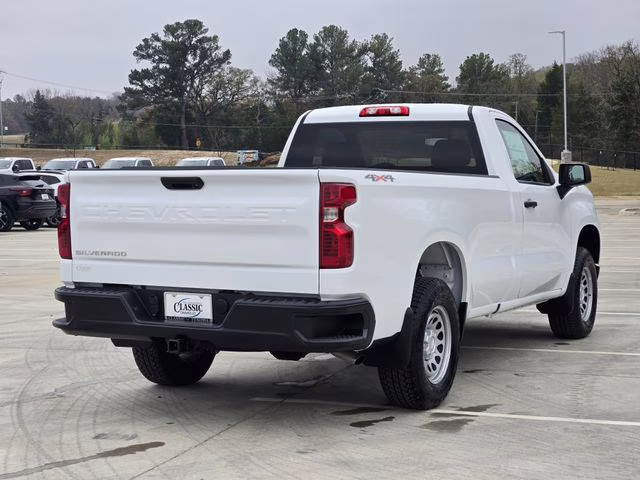 2025 Summit White Chevrolet Silverado 1500 WT 4X4 Truck
