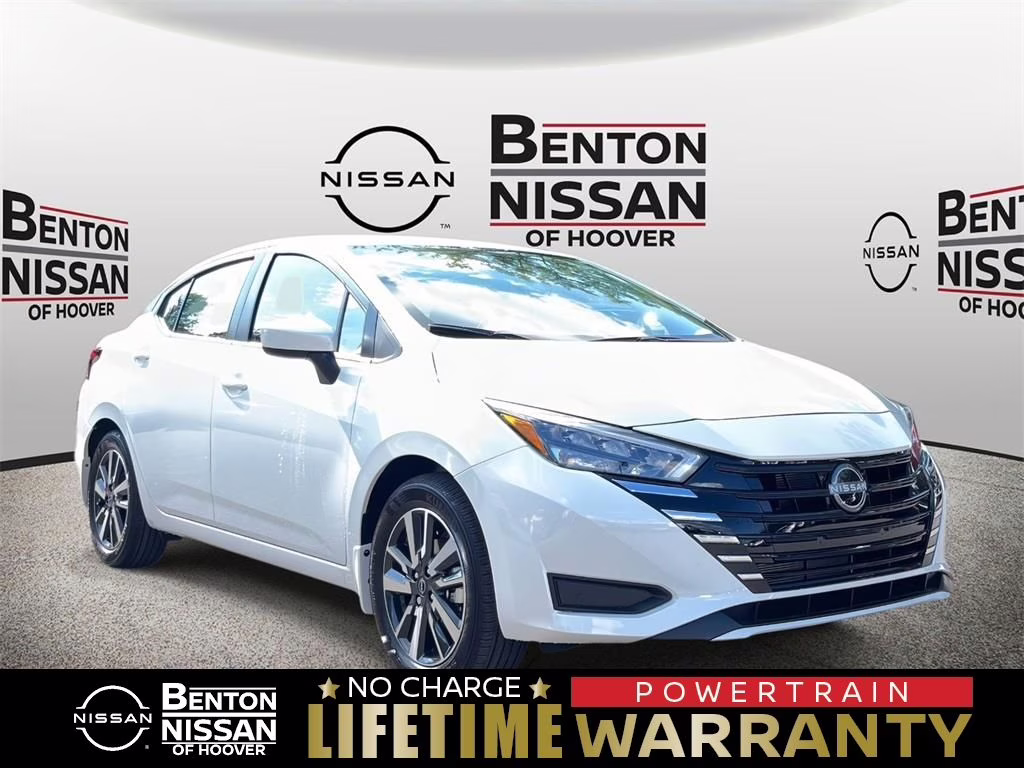 2025 Aspen White Tricoat Nissan Versa 1.6 SV FWD Sedan