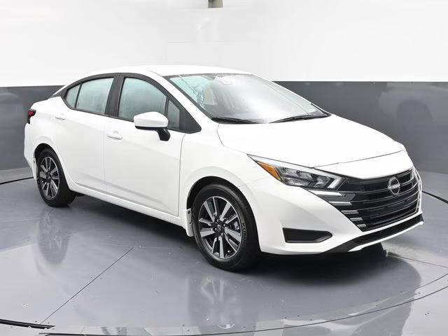 2025 Aspen White Tricoat Nissan Versa 1.6 SV FWD Sedan