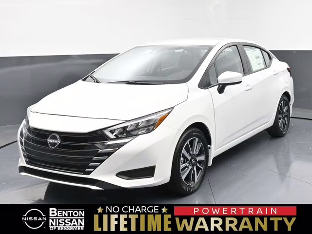 2025 Aspen White Tricoat Nissan Versa 1.6 SV FWD Sedan