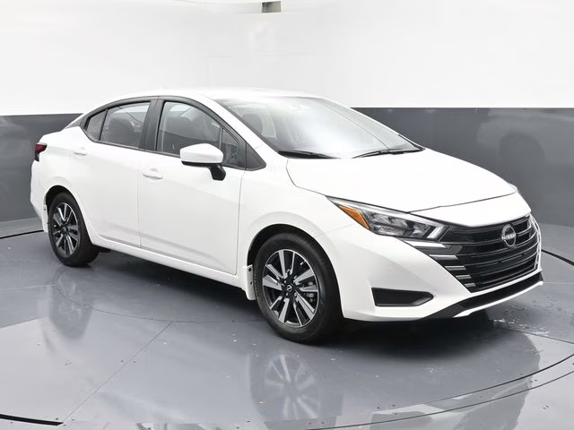 2025 Aspen White Tricoat Nissan Versa 1.6 SV FWD Sedan