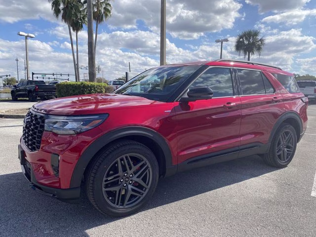 2026 Rapid Red Metallic Tinted Clearcoat Ford Explorer ST-Line RWD SUV