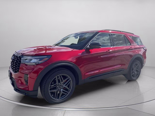 2026 Rapid Red Metallic Tinted Clearcoat Ford Explorer ST-Line RWD SUV