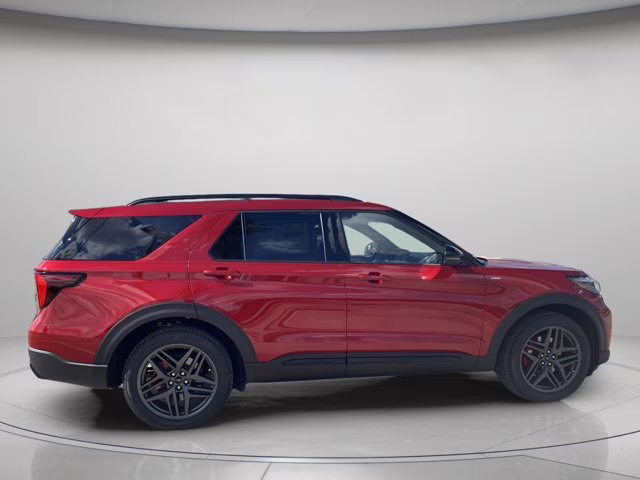 2026 Rapid Red Metallic Tinted Clearcoat Ford Explorer ST-Line RWD SUV