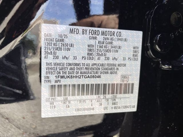 2026 Agate Black Metallic Ford Explorer Platinum 4X4 SUV