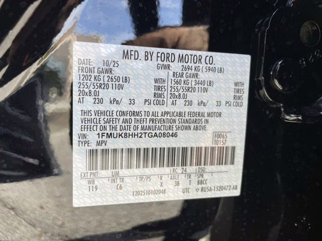 2026 Agate Black Metallic Ford Explorer Platinum 4X4 SUV