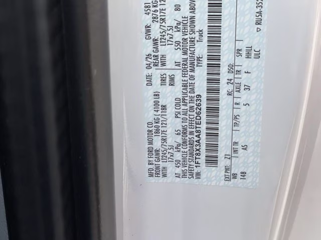 2026 Oxford White Ford Super Duty F-350 SRW XL RWD Truck