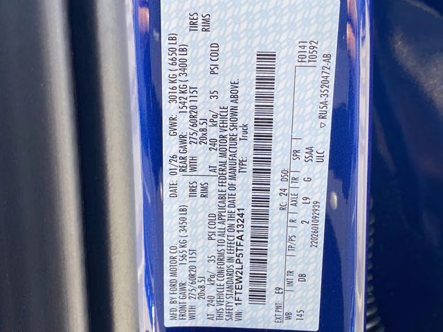 2026 Argon Blue Metallic Ford F-150 STX 4X4 Truck