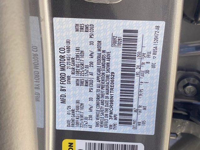 2026 Carbonized Gray Metallic Ford Bronco Sport Big Bend 4X4 SUV