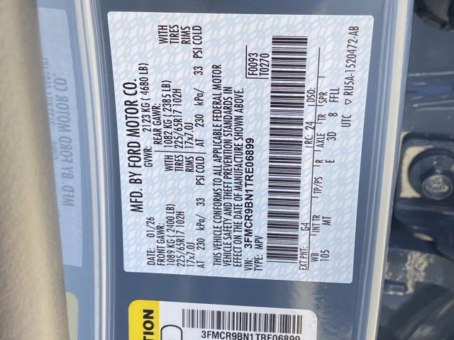 2026 Azure Gray Metallic Tri-Coat Ford Bronco Sport Big Bend 4X4 SUV