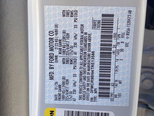 2026 Space White Metallic Ford Bronco Sport Big Bend 4X4 SUV