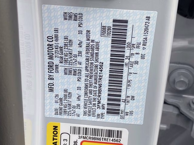 2026 Space White Metallic Ford Bronco Sport Big Bend 4X4 SUV