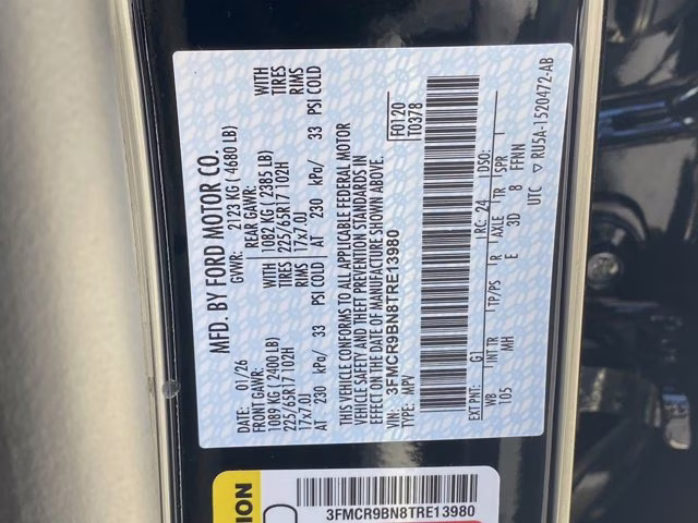 2026 Shadow Black Ford Bronco Sport Big Bend 4X4 SUV