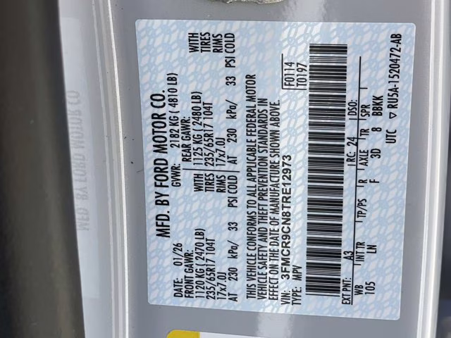 2026 Space White Metallic Ford Bronco Sport Outer Banks 4X4 SUV