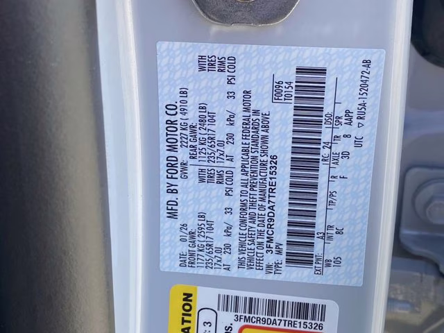 2026 Space White Metallic Ford Bronco Sport Badlands 4X4 SUV