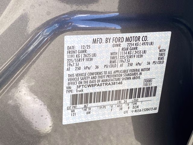 2026 Carbonized Gray Metallic Ford Maverick Lobo AWD Truck