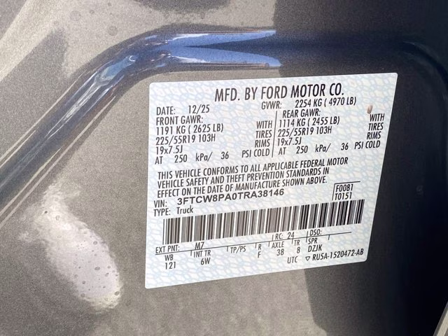 2026 Carbonized Gray Metallic Ford Maverick Lobo AWD Truck