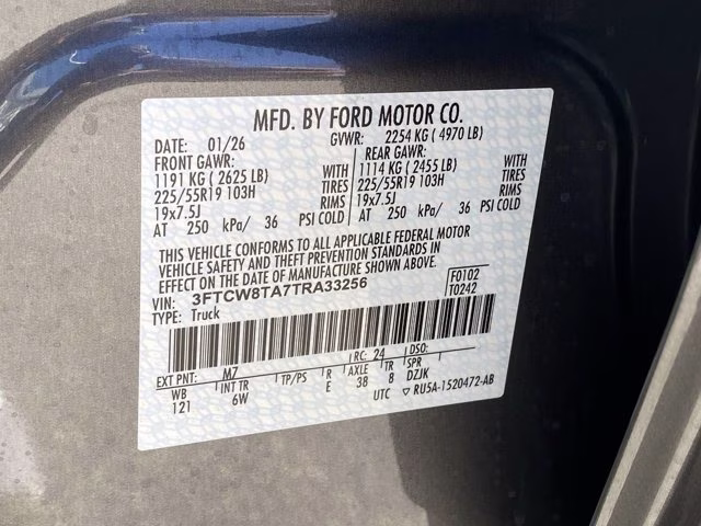 2026 Carbonized Gray Metallic Ford Maverick Lobo AWD Truck