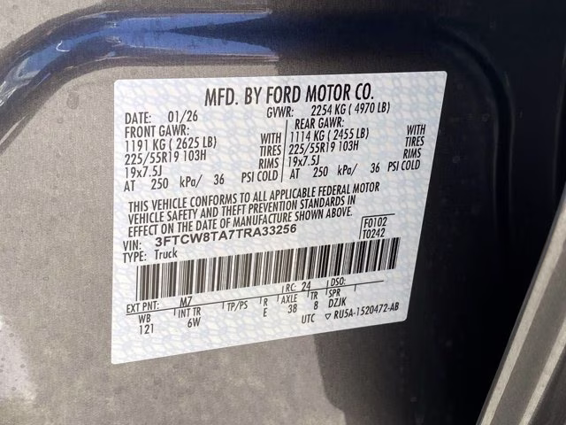 2026 Carbonized Gray Metallic Ford Maverick Lobo AWD Truck