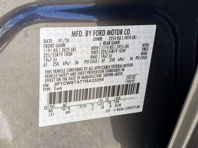 2026 Carbonized Gray Metallic Ford Maverick Lobo AWD Truck