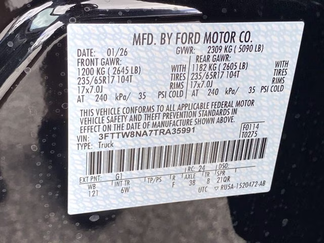 2026 Shadow Black Ford Maverick Tremor AWD Truck